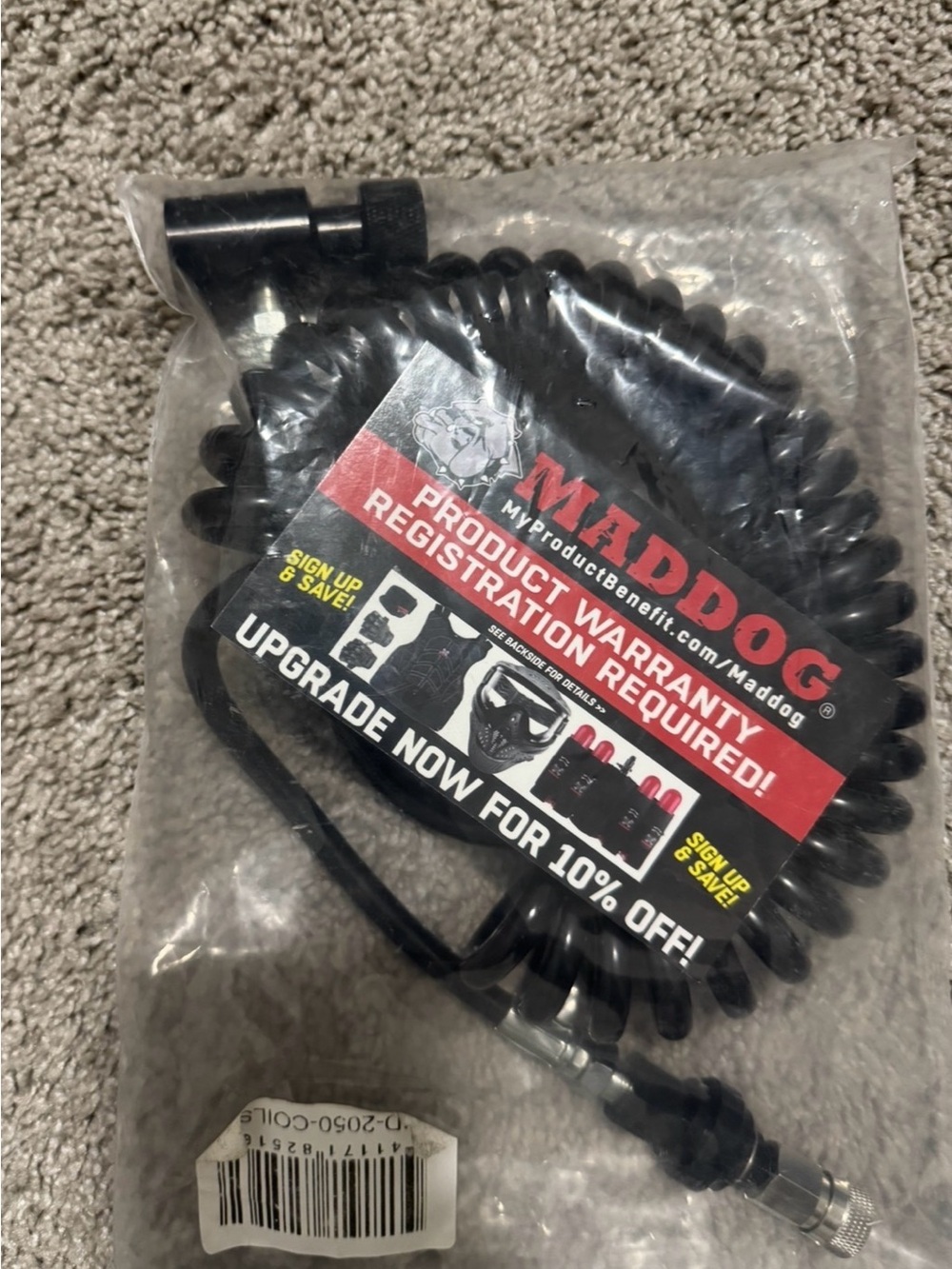 Maddog heavyduty paintball tank remotecoil w/slide check-compressed air(HPA)/CO2
